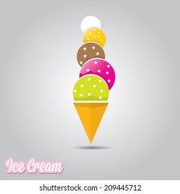 Ice Cream icon. vector illustration