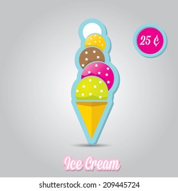 Ice Cream icon. vector illustration