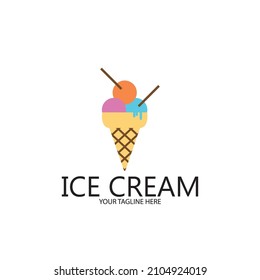 ice cream icon vector illustration template design