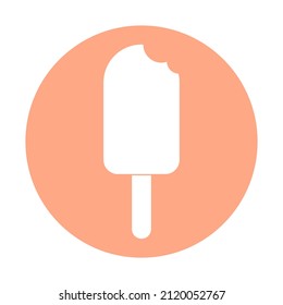 Icono de helado ilustración vectorial estilo de glifo.