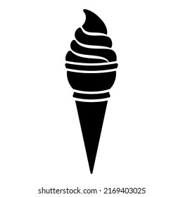 Icono de helado. Ice crema vectorial ilustración.