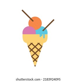 ice cream icon vector illustration template design