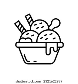 Ice Cream icon in vector. Illustration