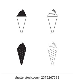 ICE CREAM ICON VECTOR ILLUSTRATION SYMBOL DESIGN