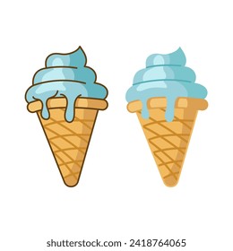 Ice cream icon vector illustration. flat icon for apps and websites