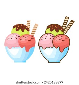 Ice cream icon vector illustration. flat icon for apps and websites