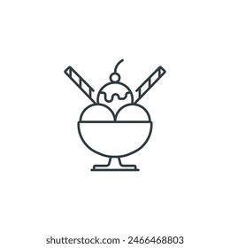 Icono de helado, Ilustración vectorial