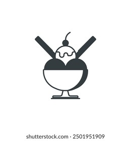 Ice cream icon, vector illustration