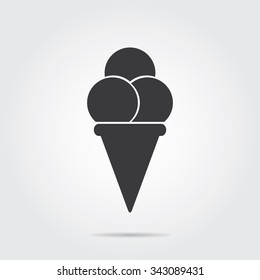 Ice Cream icon. Vector illustration flat design.