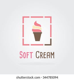 Ice Cream icon. Vector illustration flat design.