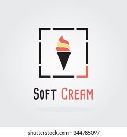 Ice Cream icon. Vector illustration flat design.