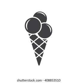 Ice cream icon Vector Illustration on the white background.