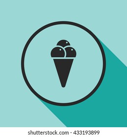 ice cream icon. ice cream vector illustration 