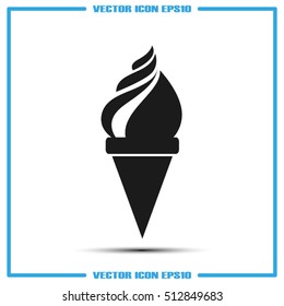 ice cream icon vector illustration eps10. Isolated badge flat design for website or app - stock graphics