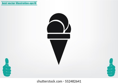 ice cream icon vector illustration EPS 10