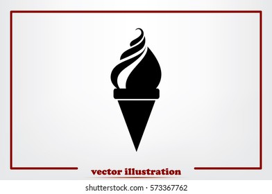 ice cream icon vector illustration eps10. Isolated badge flat design for website or app - stock graphics