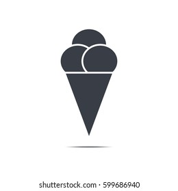 Ice cream icon. Vector illustration, eps10
