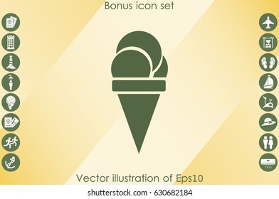 ice cream icon vector illustration EPS 10