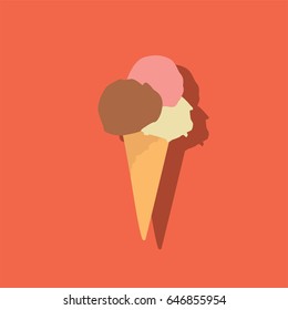 Ice cream icon, vector illustration design. Fast food collection.