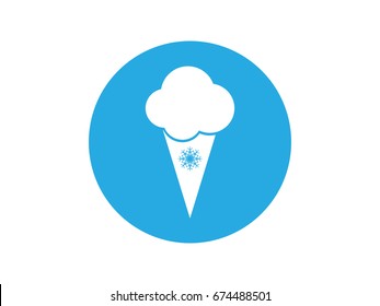 Ice cream, icon, vector illustration of Eps10