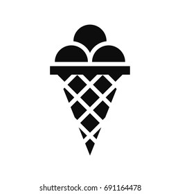 Ice Cream Icon. Vector Illustration For Backgrounds, Logos, Stickers, Labels, Tags And Other Design.