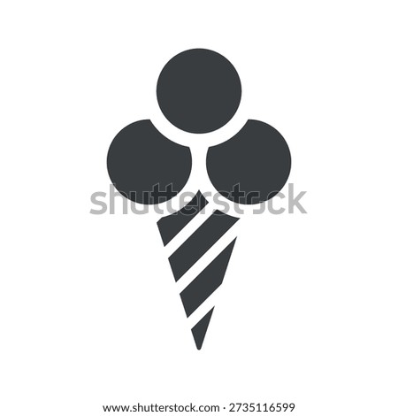 Ice cream icon. Vector illustration.