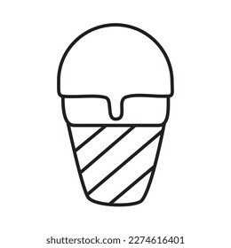 Eis-Symbol, Vektorgrafik auf weißem Hintergrund 
