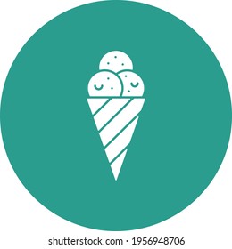 Ice Cream Icon vector image. Can be used for Summer and Holidays. Suitable for mobile apps, web apps and print media.