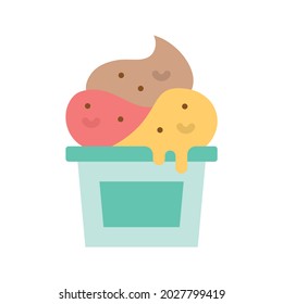 Ice cream icon vector image. Can also be used for Physical Fitness. Suitable for mobile apps, web apps and print media.