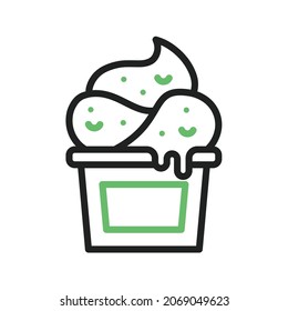 Imagen vectorial de icono de helado. También se puede usar para Fitness físico. Adecuado para aplicaciones móviles, aplicaciones web y medios impresos.