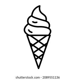 Ice Cream icono de imagen vectorial. También se puede usar para aplicaciones web, aplicaciones móviles y medios impresos.