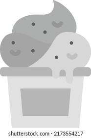 Ice cream icon vector image. Can also be used for Food, Drinks and Confectionery. Suitable for mobile apps, web apps and print media.