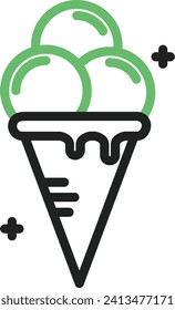 Ice Cream icon vector image. Suitable for mobile application web application and print media.