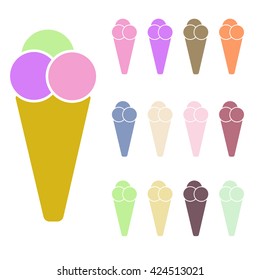 Ice cream  icon.  Vector image.
