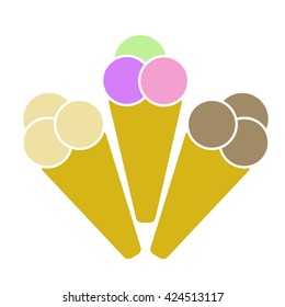 Ice cream  icon.  Vector image.