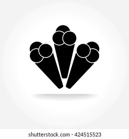 Ice cream  icon.  Vector image.