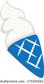 Ice cream icon vector isolate (blue version)   