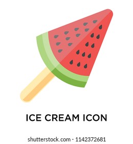 Ice cream icon vector isolated on white background for your web and mobile app design, Ice cream logo concept