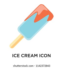 Ice cream icon vector isolated on white background for your web and mobile app design, Ice cream logo concept