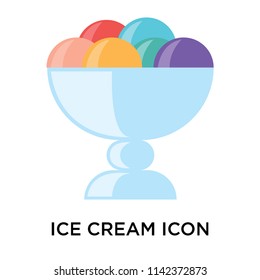 Ice cream icon vector isolated on white background for your web and mobile app design, Ice cream logo concept