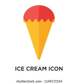Ice cream icon vector isolated on white background for your web and mobile app design, Ice cream logo concept