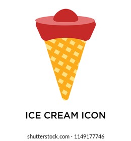 Ice cream icon vector isolated on white background for your web and mobile app design, Ice cream logo concept