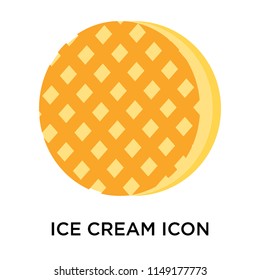 Ice cream icon vector isolated on white background for your web and mobile app design, Ice cream logo concept