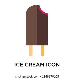 Ice cream icon vector isolated on white background for your web and mobile app design, Ice cream logo concept