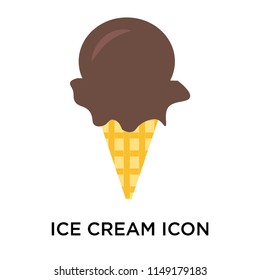 Ice cream icon vector isolated on white background for your web and mobile app design, Ice cream logo concept