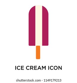 Ice cream icon vector isolated on white background for your web and mobile app design, Ice cream logo concept