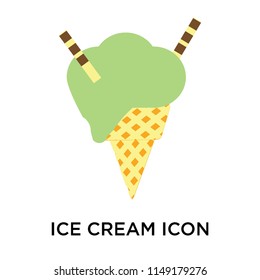 Ice cream icon vector isolated on white background for your web and mobile app design, Ice cream logo concept