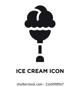 Ice cream icon vector isolated on white background, Ice cream transparent sign , celebration pictograms