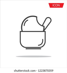 Ice cream icon vector isolated on white background.