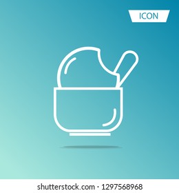 Ice cream icon vector isolated on background. 